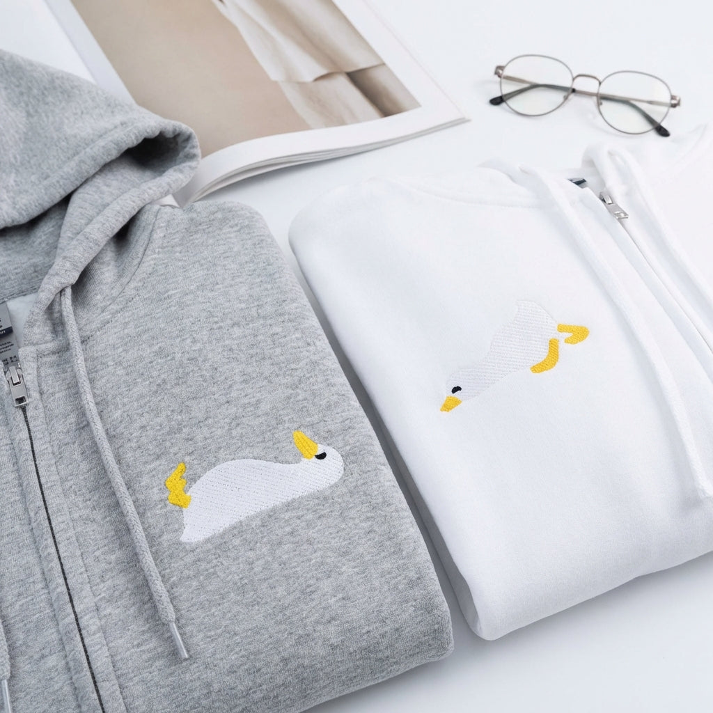 Sweats à capuche brodés personnalisés assortis pour couples