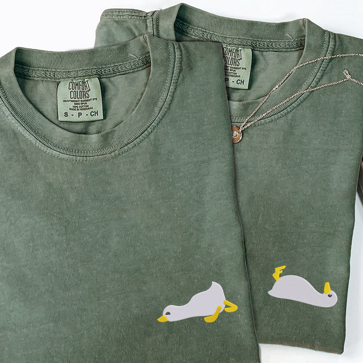 Individuell bestickte Sleepy Goose Passende T-Shirts für Paare