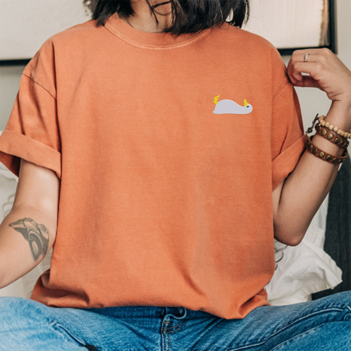 Individuell bestickte Sleepy Goose Passende T-Shirts für Paare