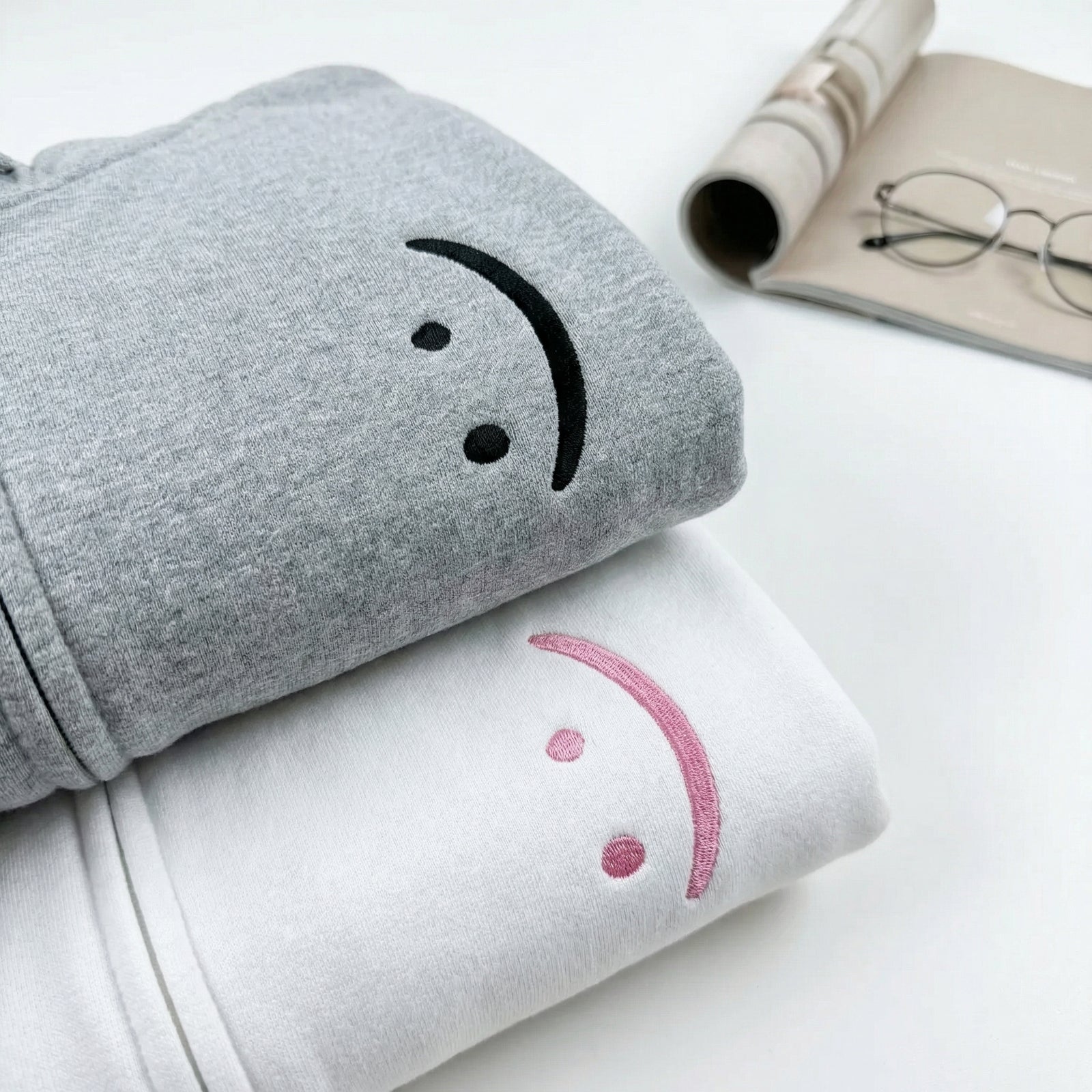 Sweats à capuche brodés personnalisés assortis pour couples