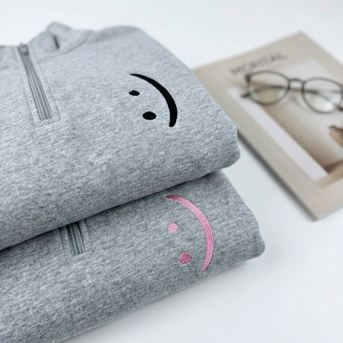 Sweats à capuche brodés personnalisés assortis pour couples