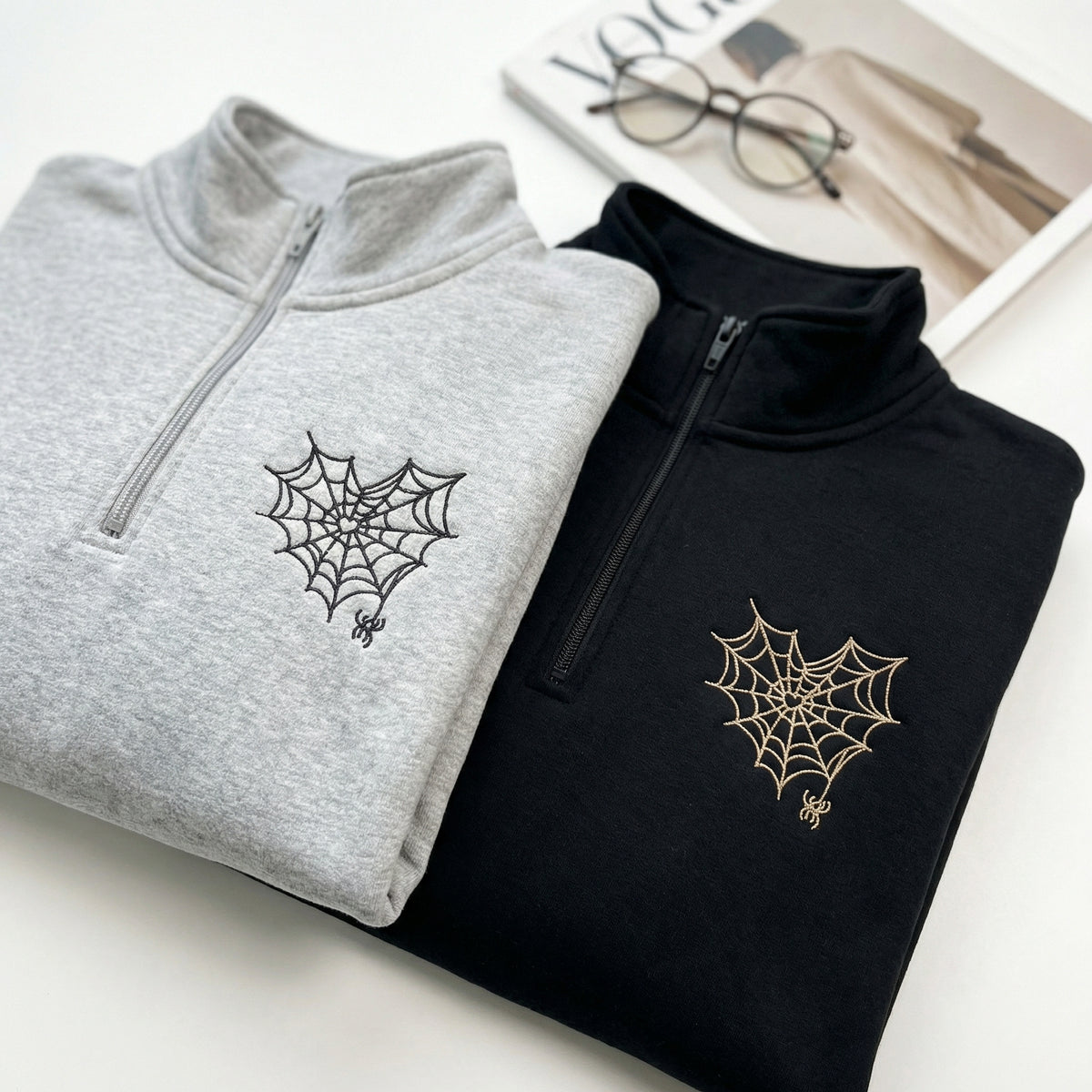 Sweats à capuche brodés personnalisés assortis pour couples