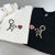 Custom Embroidered Stick Figure Love Matching Hoodies for Couples