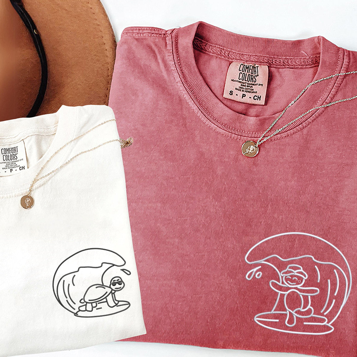 Individuell bestickte Froschkönig und Froschkönigin passende T-Shirts für Paare