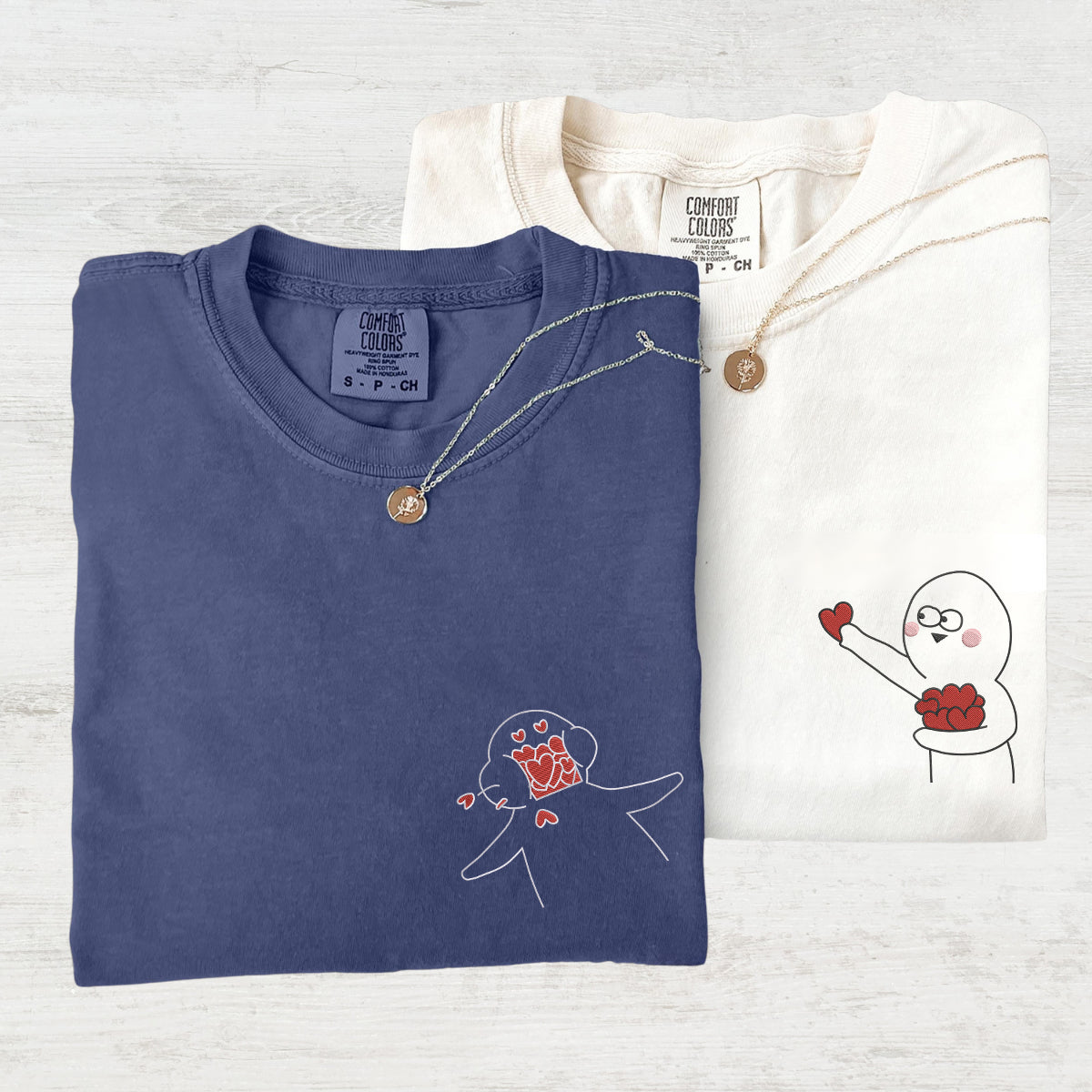 Individuell bestickte Froschkönig und Froschkönigin passende T-Shirts für Paare