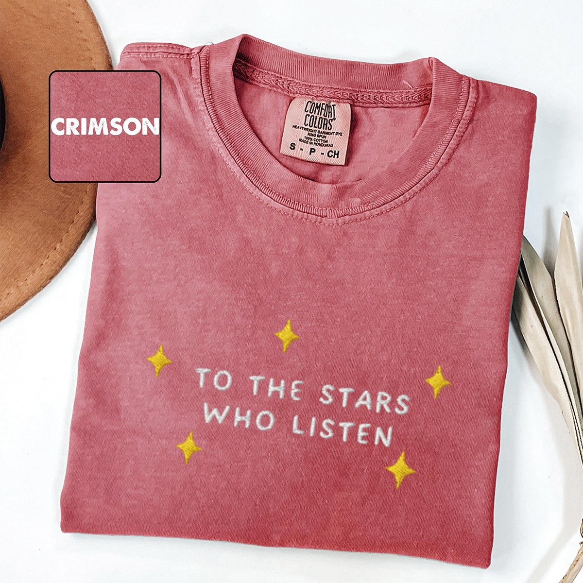Custom Embroidered To the Stars Who Listen T-Shirt – Cozy Bookish Tee