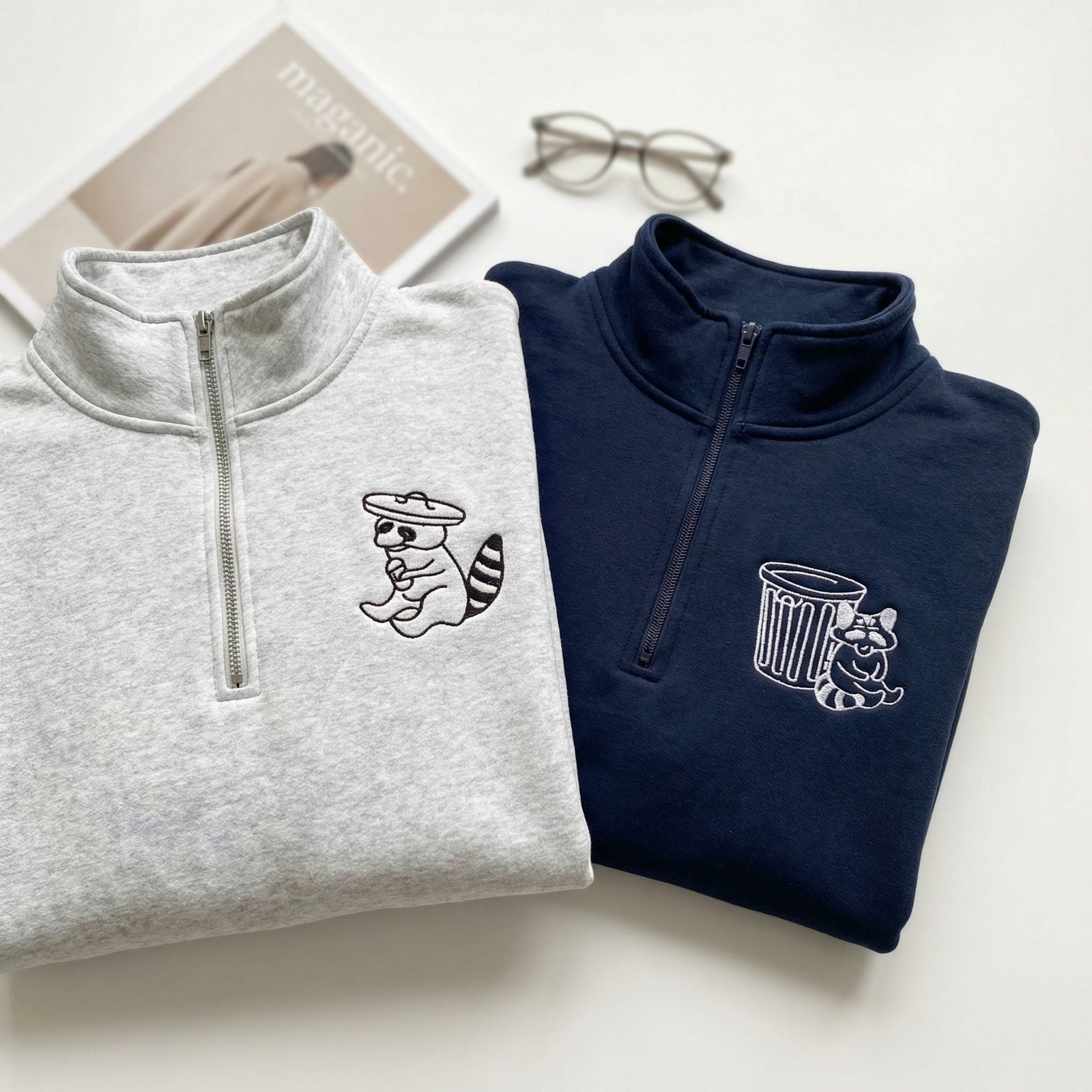 Sweats à capuche brodés personnalisés assortis pour couples