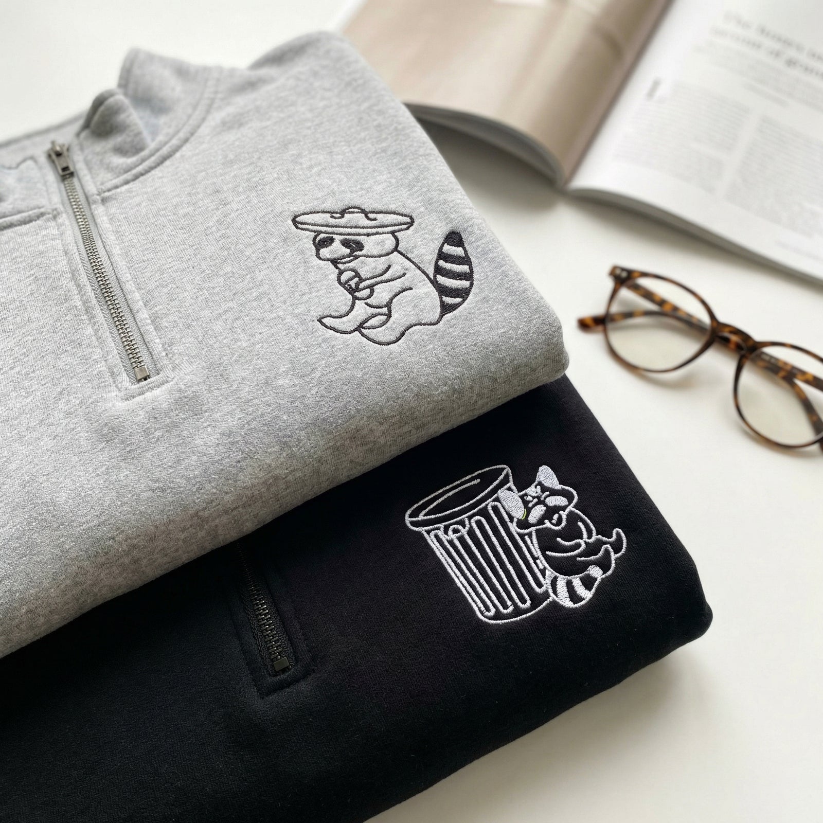 Sweats à capuche brodés personnalisés assortis pour couples