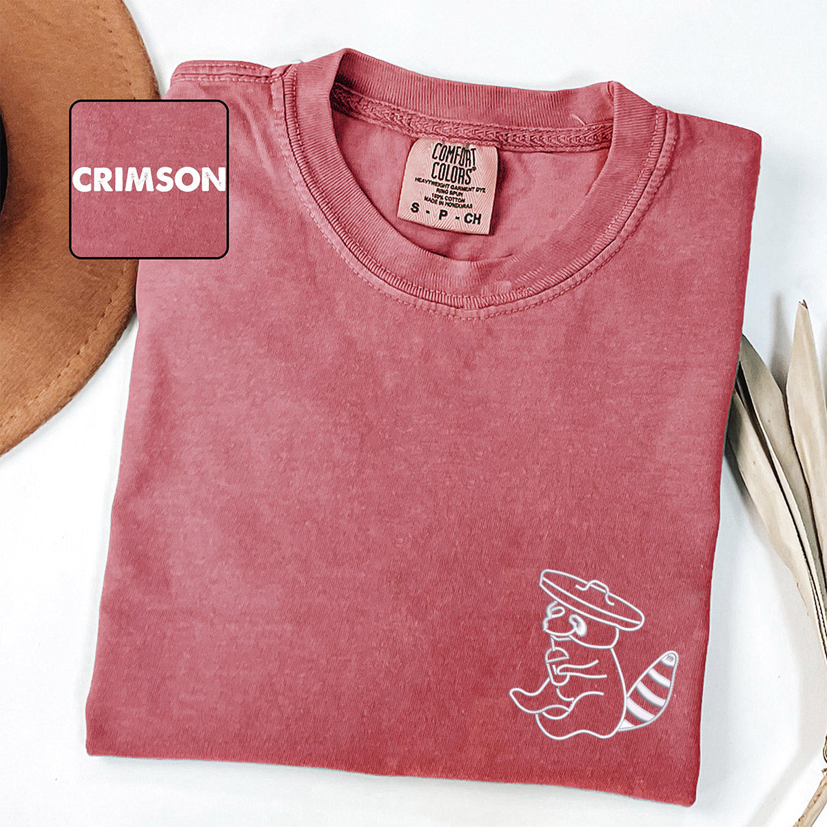 Custom Embroidered Trash Pandas Matching T-shirts for Couples