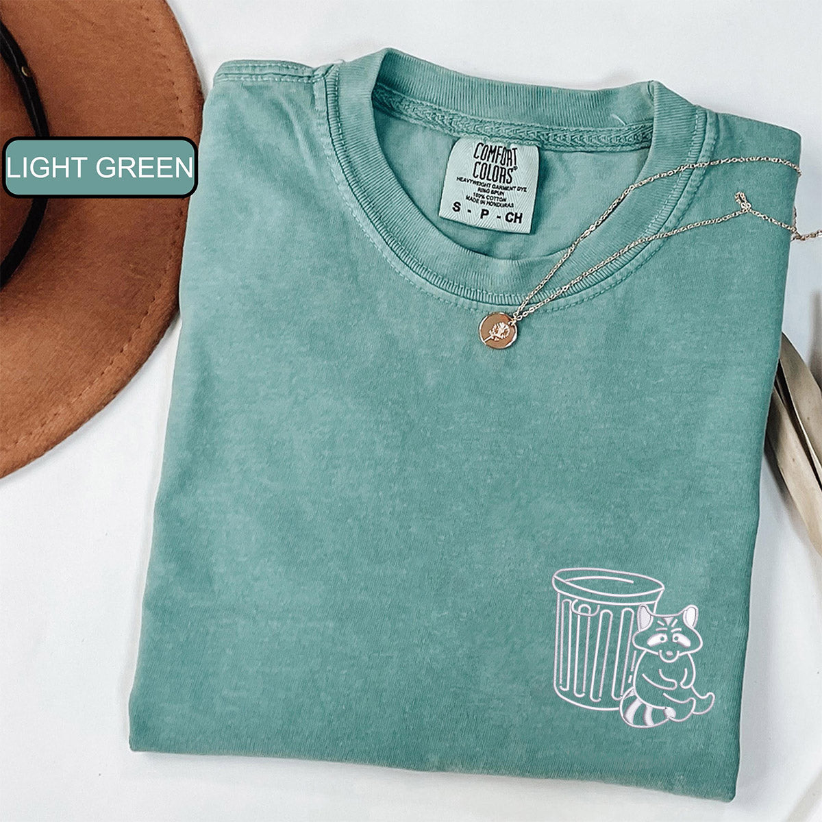 Custom Embroidered Trash Pandas Matching T-shirts for Couples