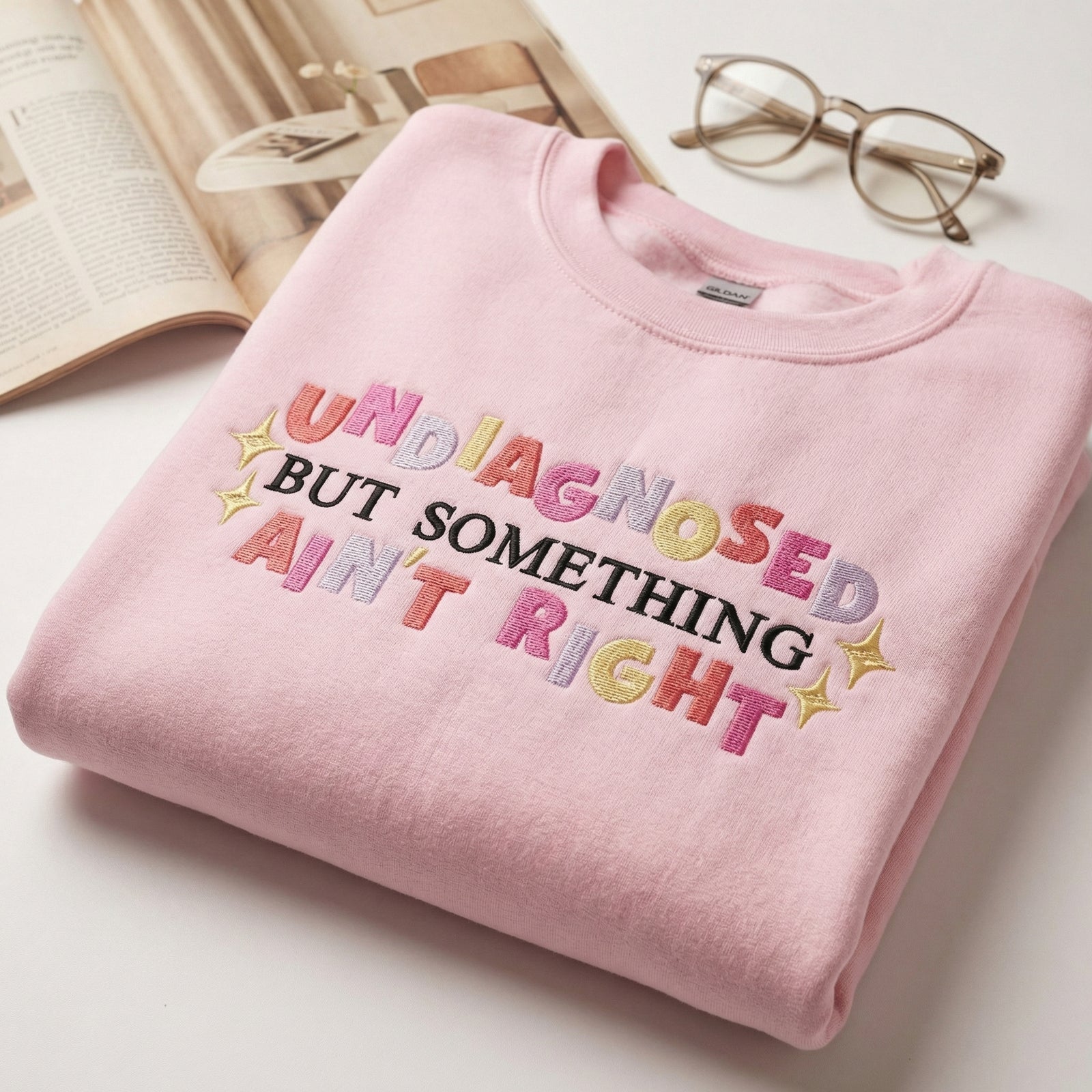 Custom Embroidered Undiagnosed But Something Ain’t Right Hoodie