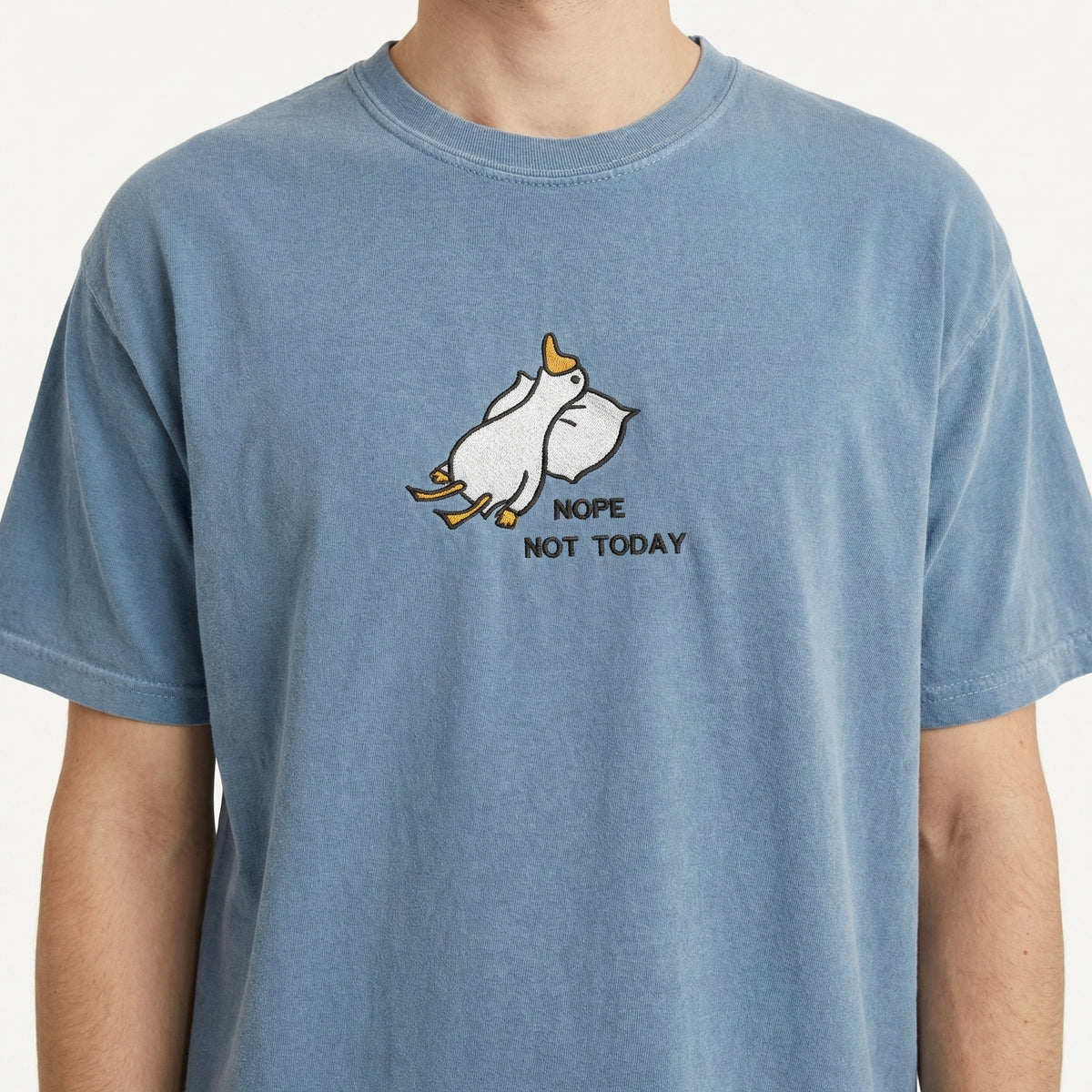 Custom Embroidered Silly Goose Nope Not Today T-Shirt - Funny Friend Gift