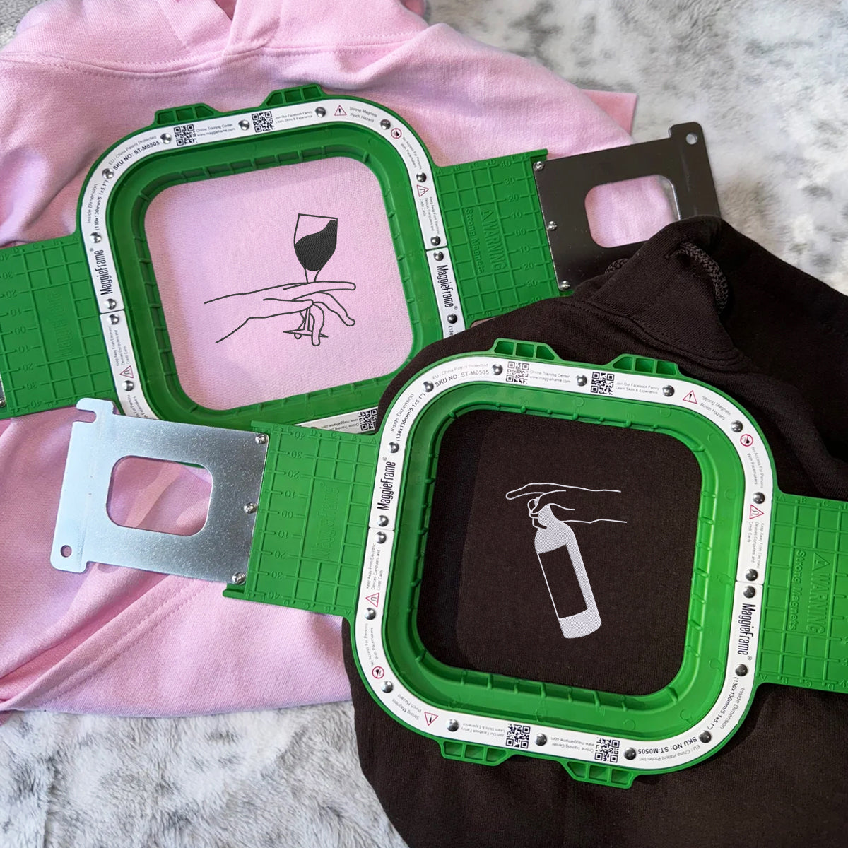 Individuell bestickte Wein-Connecting-People-Kapuzenpullover für Paare