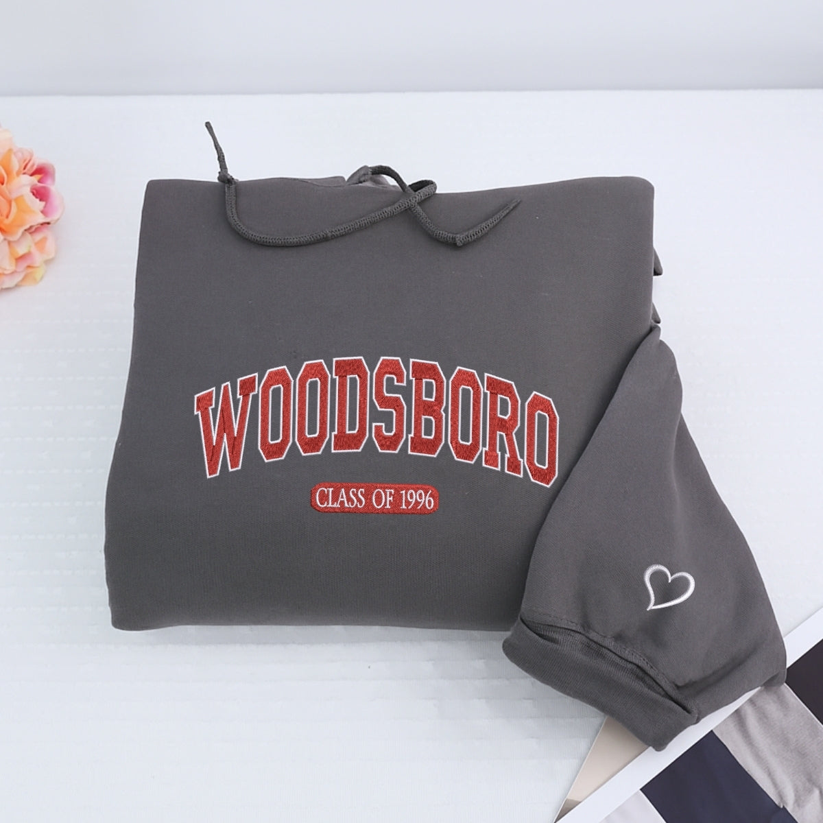 Sweats à capuche assortis brodés personnalisés avec ange et chat démon pour couples