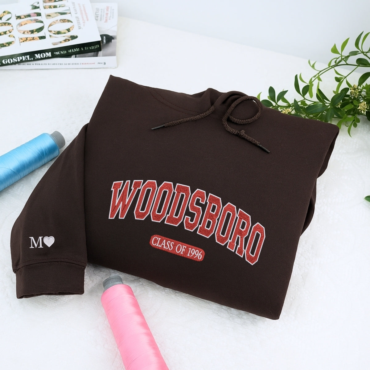 Sweats à capuche assortis brodés personnalisés avec ange et chat démon pour couples