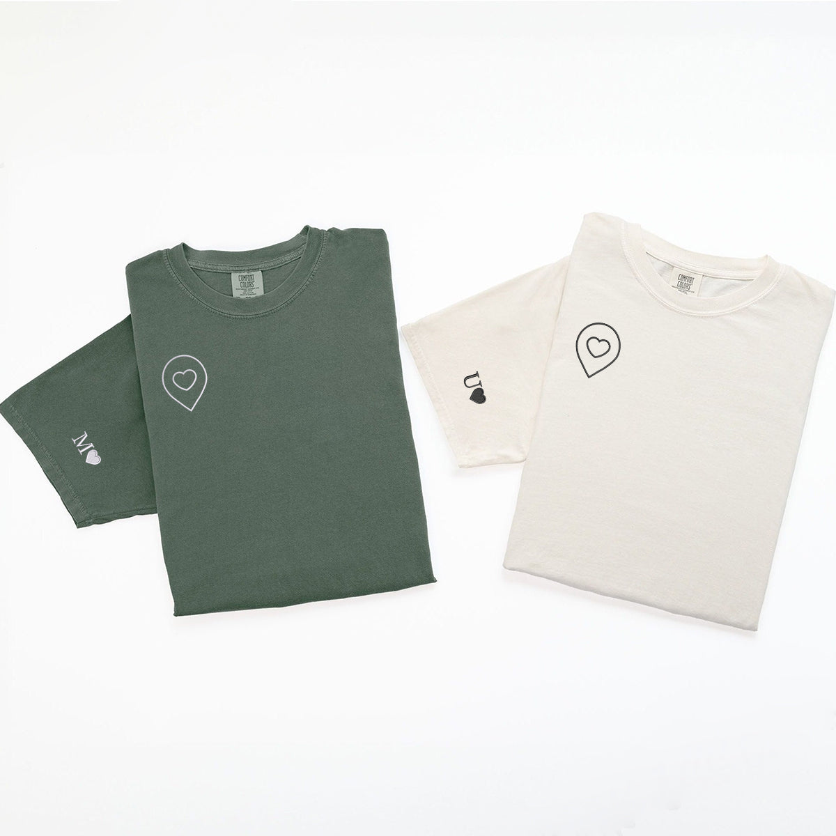 Custom Embroidered You Are My Favorite Place To Be Matching T-shirts for Couples
