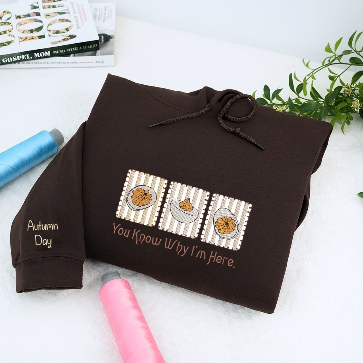 Individuell bestickte Engel- und Dämonenkatze-Kapuzenpullover für Paare