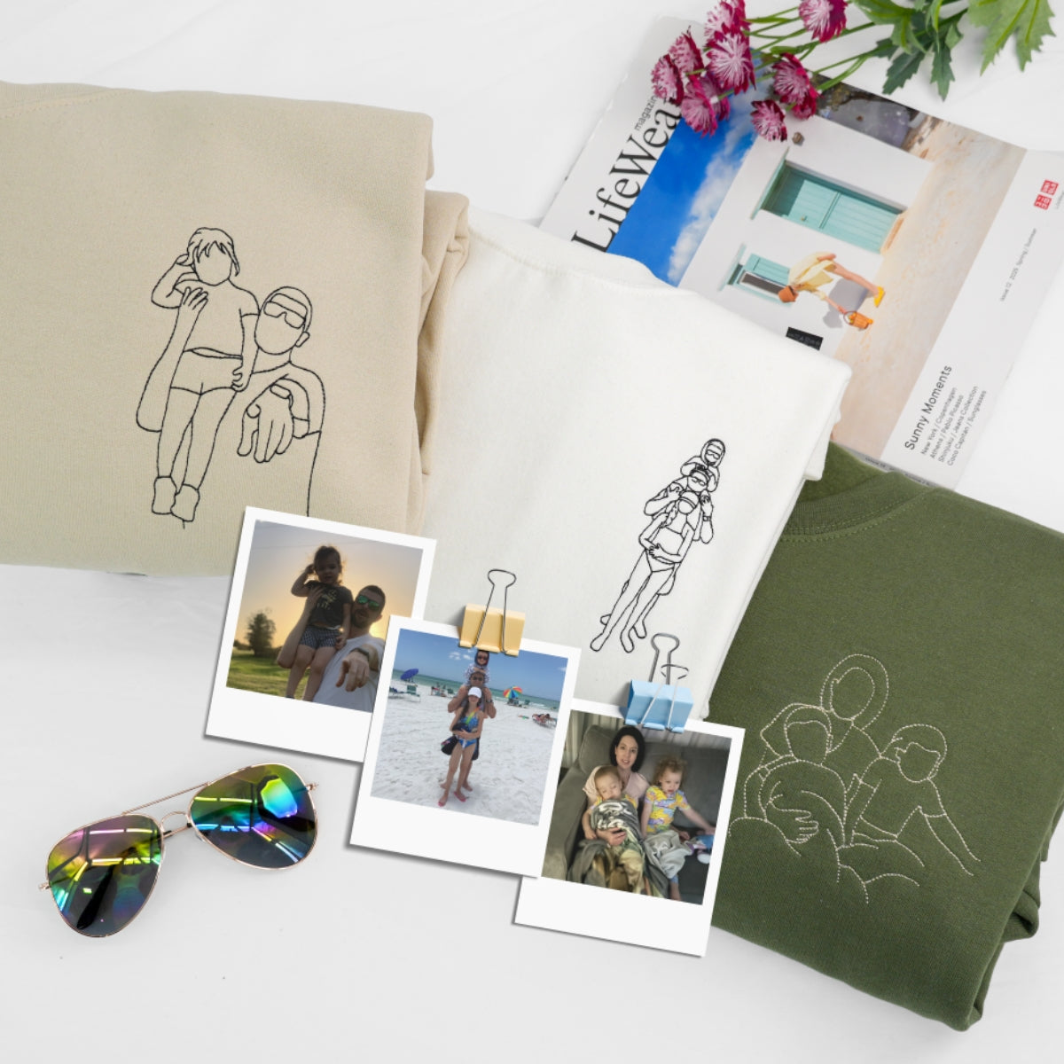 Individuell bestickte Engel- und Dämonenkatze-Kapuzenpullover für Paare