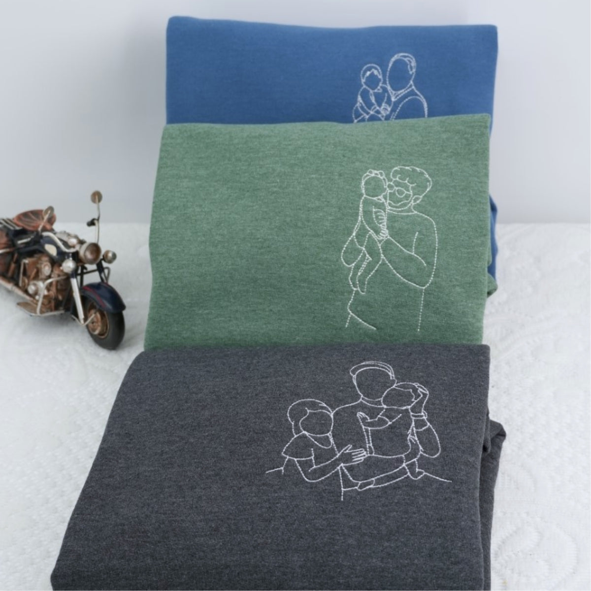 Individuell bestickte Engel- und Dämonenkatze-Kapuzenpullover für Paare