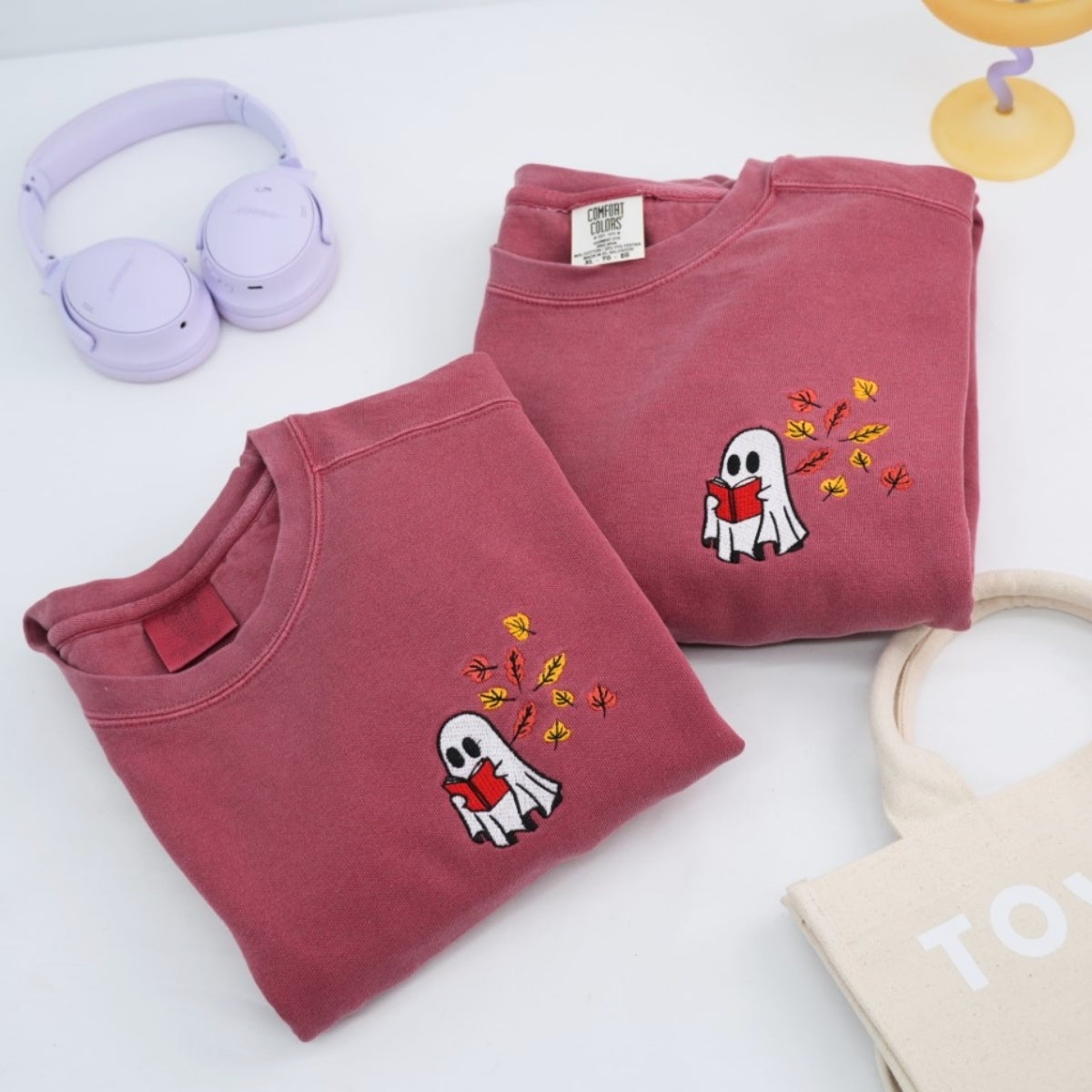 Individuell bestickte Engel- und Dämonenkatze-Kapuzenpullover für Paare