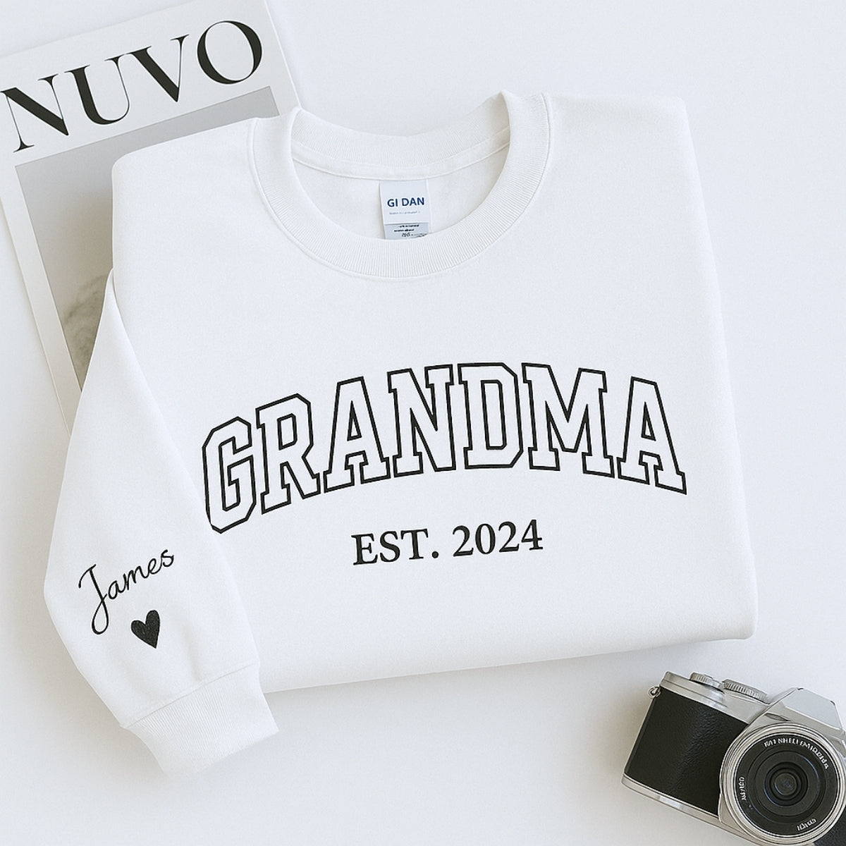 Custom Grandma Varsity Hoodie - Personalized Grandchildren Names - Perfect Mother's Day Gift