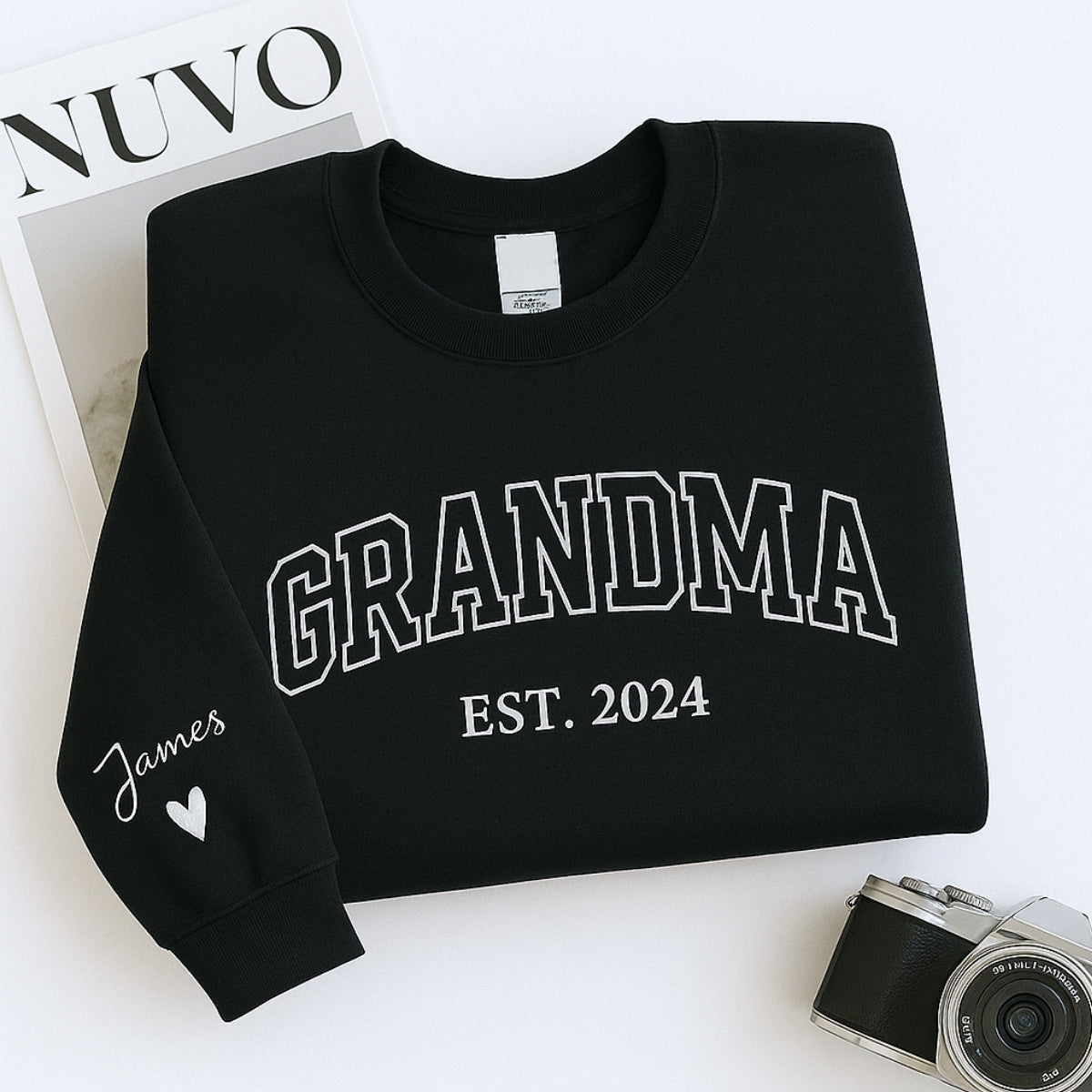 Custom Grandma Varsity Hoodie - Personalized Grandchildren Names - Perfect Mother's Day Gift