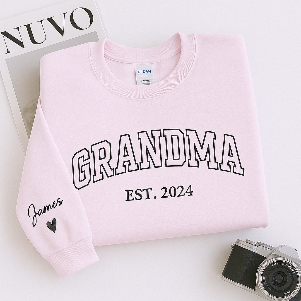 Custom Grandma Varsity Hoodie - Personalized Grandchildren Names - Perfect Mother's Day Gift