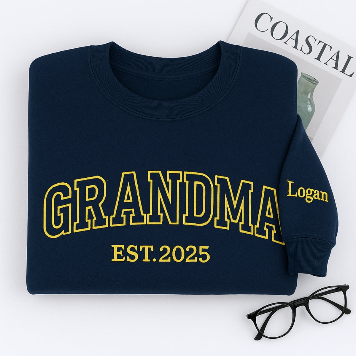 Custom Grandma Varsity Hoodie - Personalized Grandchildren Names - Perfect Mother's Day Gift