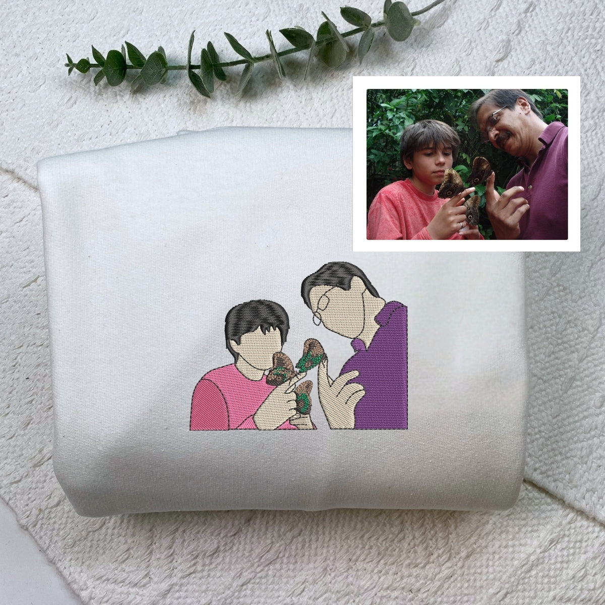 Individuell bestickte Engel- und Dämonenkatze-Kapuzenpullover für Paare