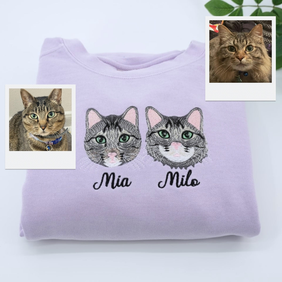 Individuell bestickte Engel- und Dämonenkatze-Kapuzenpullover für Paare