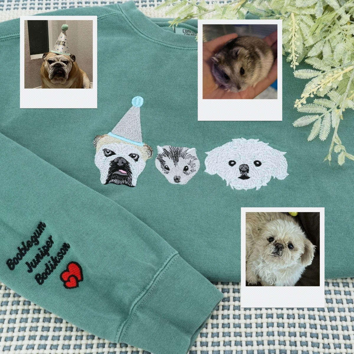 Individuell bestickte Engel- und Dämonenkatze-Kapuzenpullover für Paare