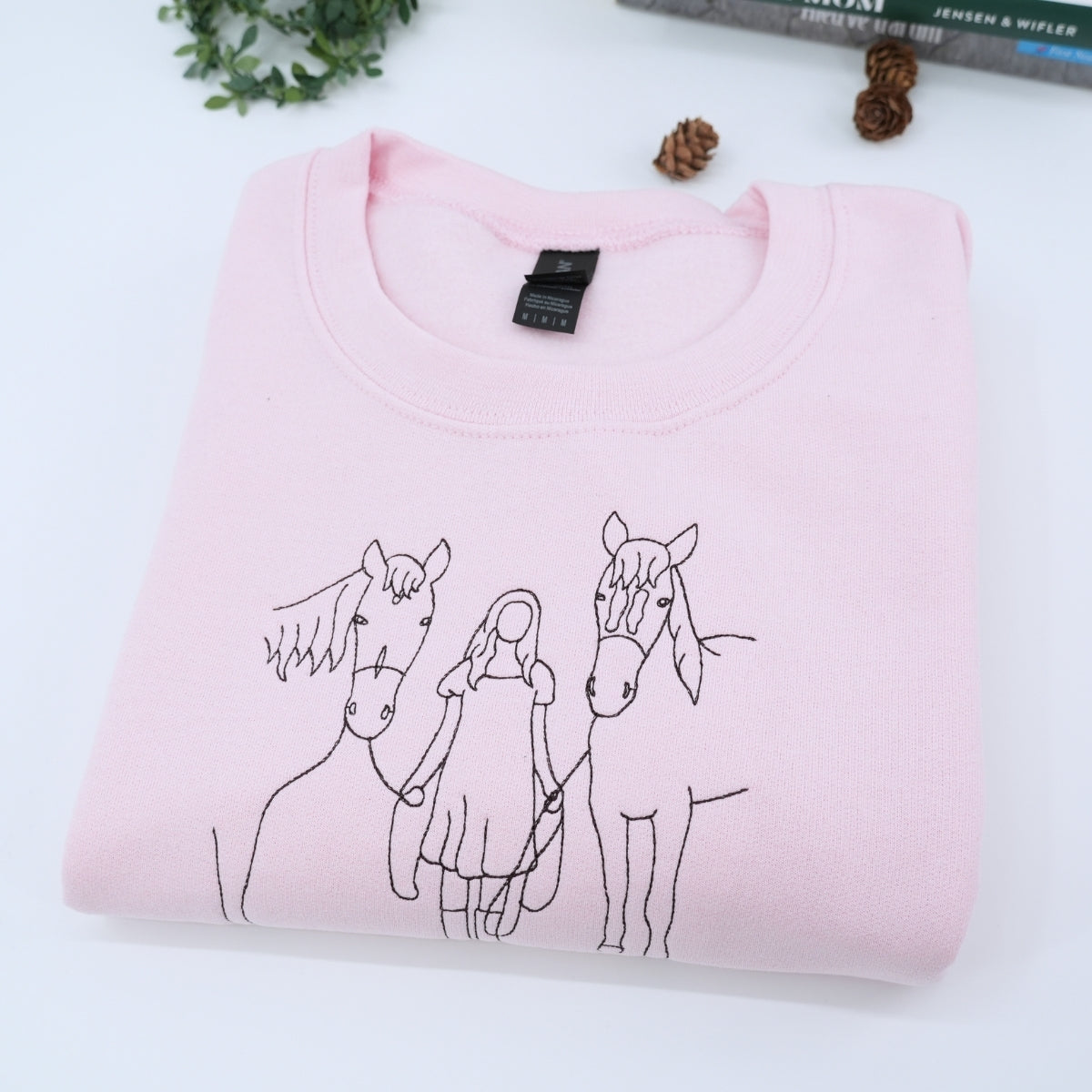 Individuell bestickte Engel- und Dämonenkatze-Kapuzenpullover für Paare