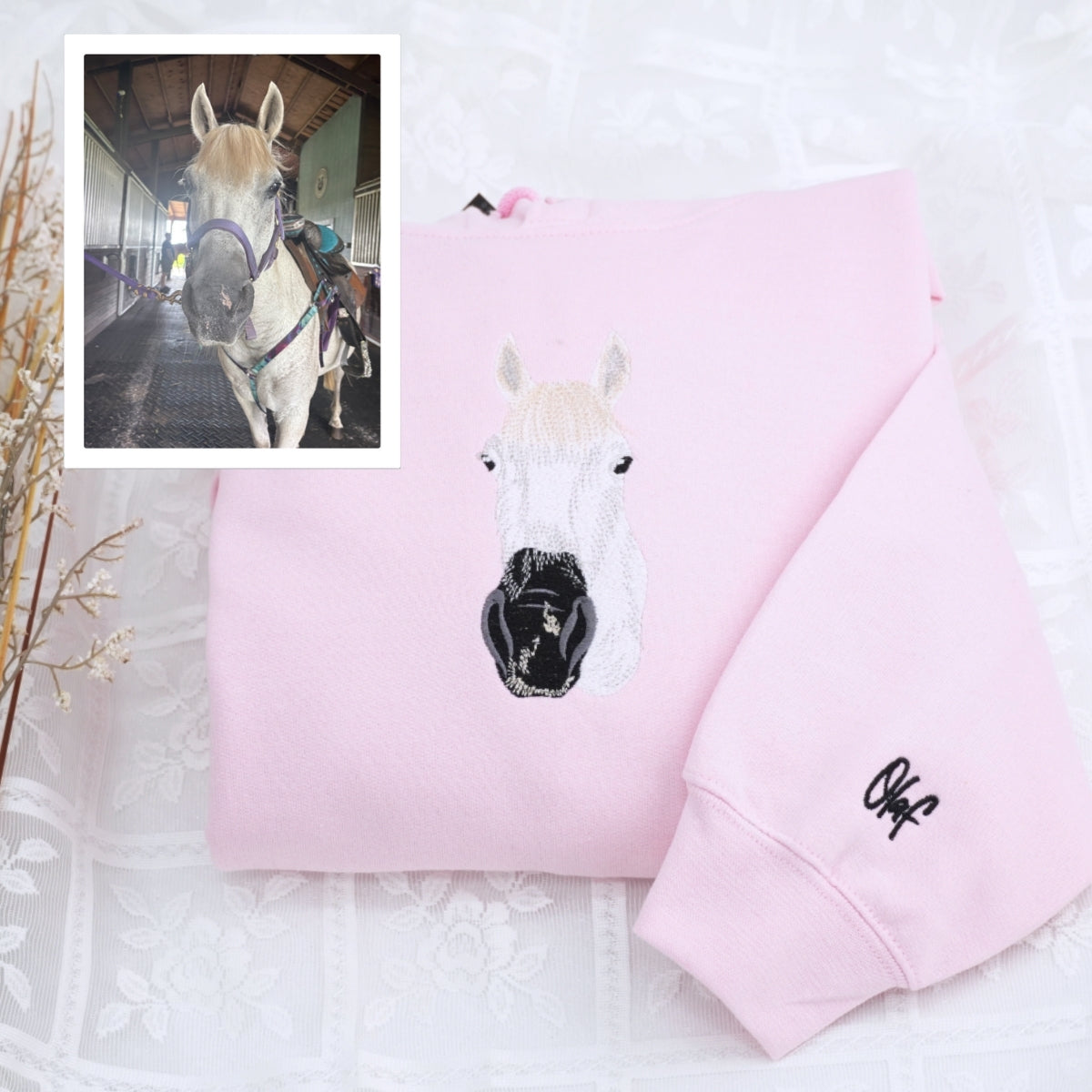 Individuell bestickte Engel- und Dämonenkatze-Kapuzenpullover für Paare