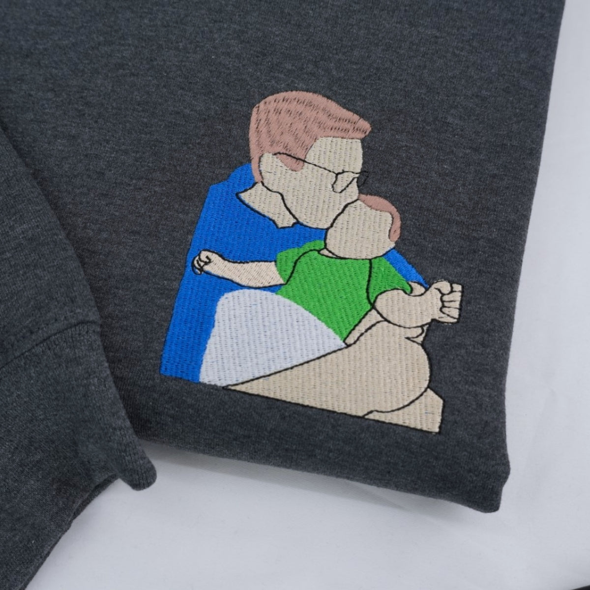 Sweats à capuche assortis brodés personnalisés avec ange et chat démon pour couples