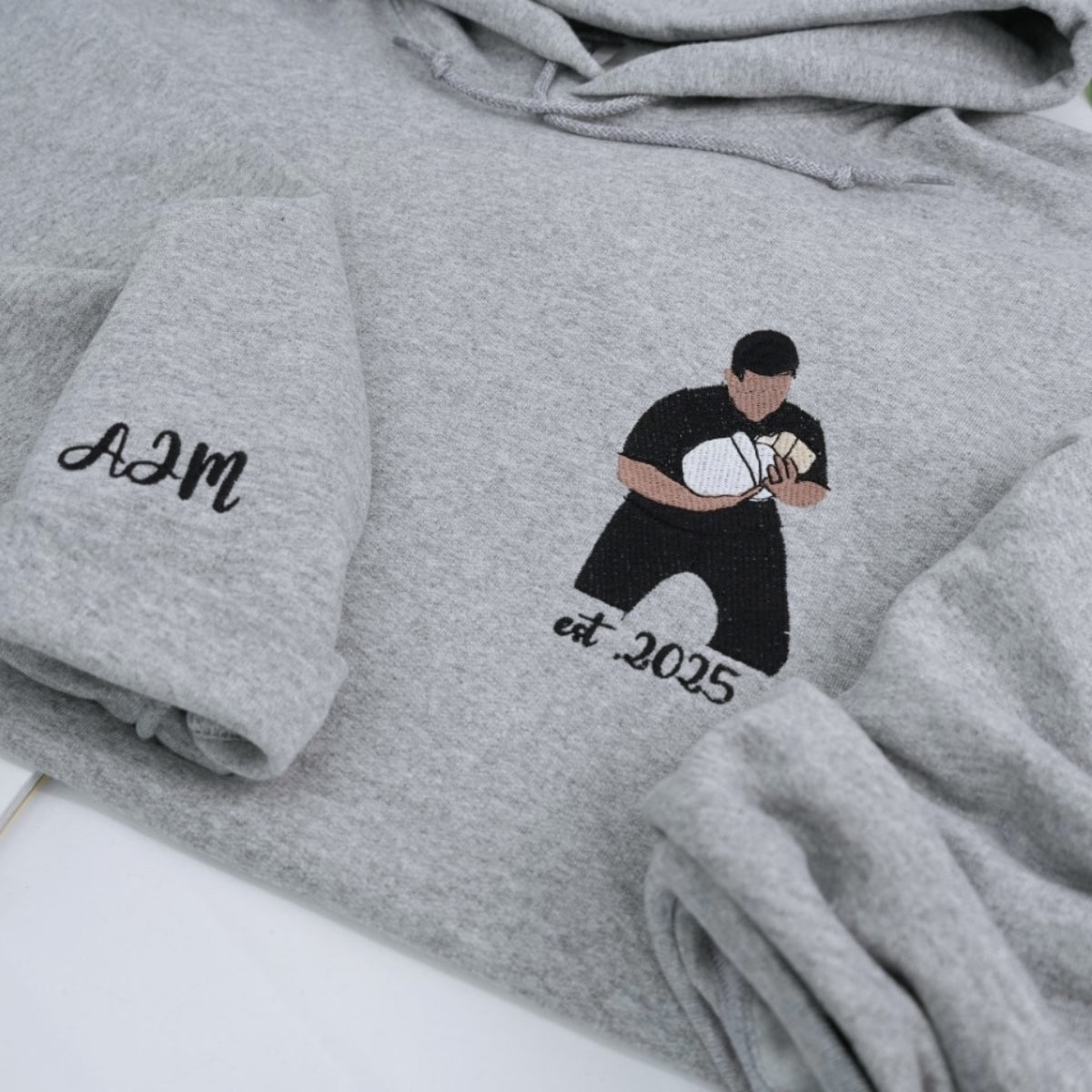 Sweats à capuche assortis brodés personnalisés avec ange et chat démon pour couples