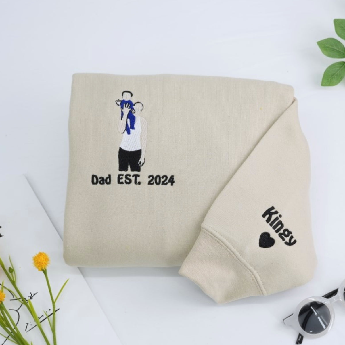 Sweats à capuche assortis brodés personnalisés avec ange et chat démon pour couples