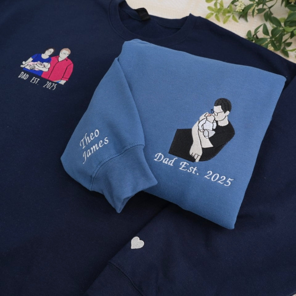 Sweats à capuche assortis brodés personnalisés avec ange et chat démon pour couples