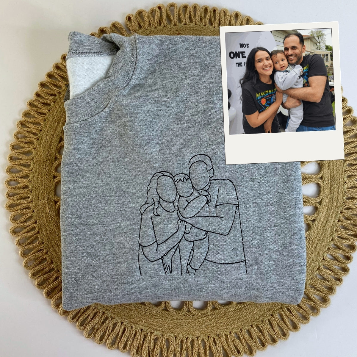 Custom Line Art Couple Hoodies - Minimalist Portrait Embroidered Sweatshirts