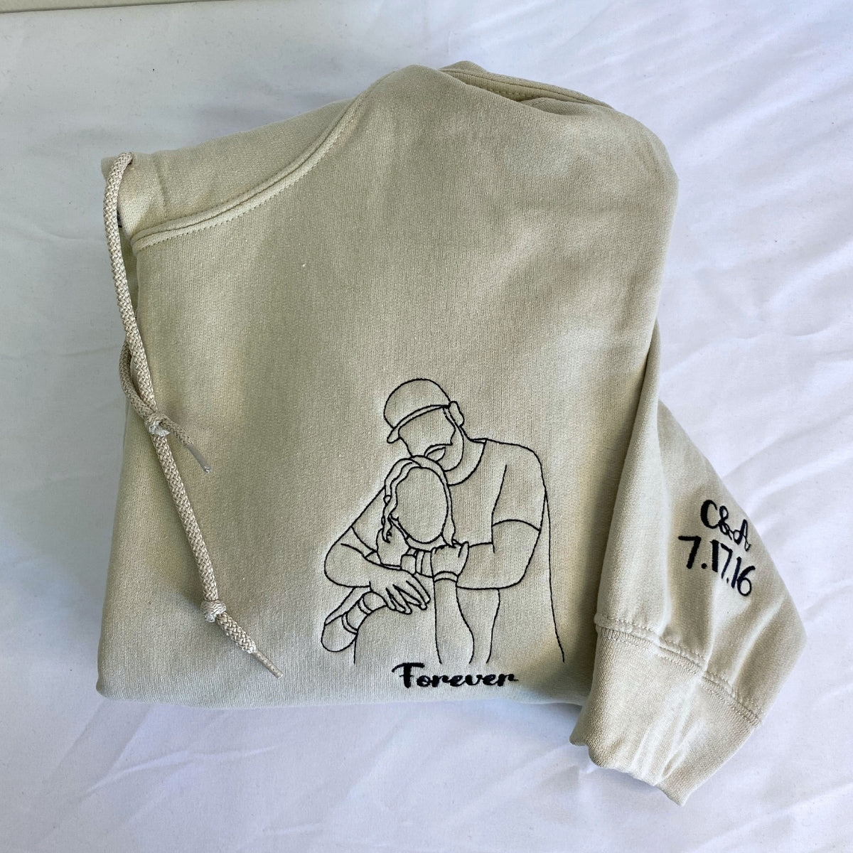 Individuell bestickte Engel- und Dämonenkatze-Kapuzenpullover für Paare