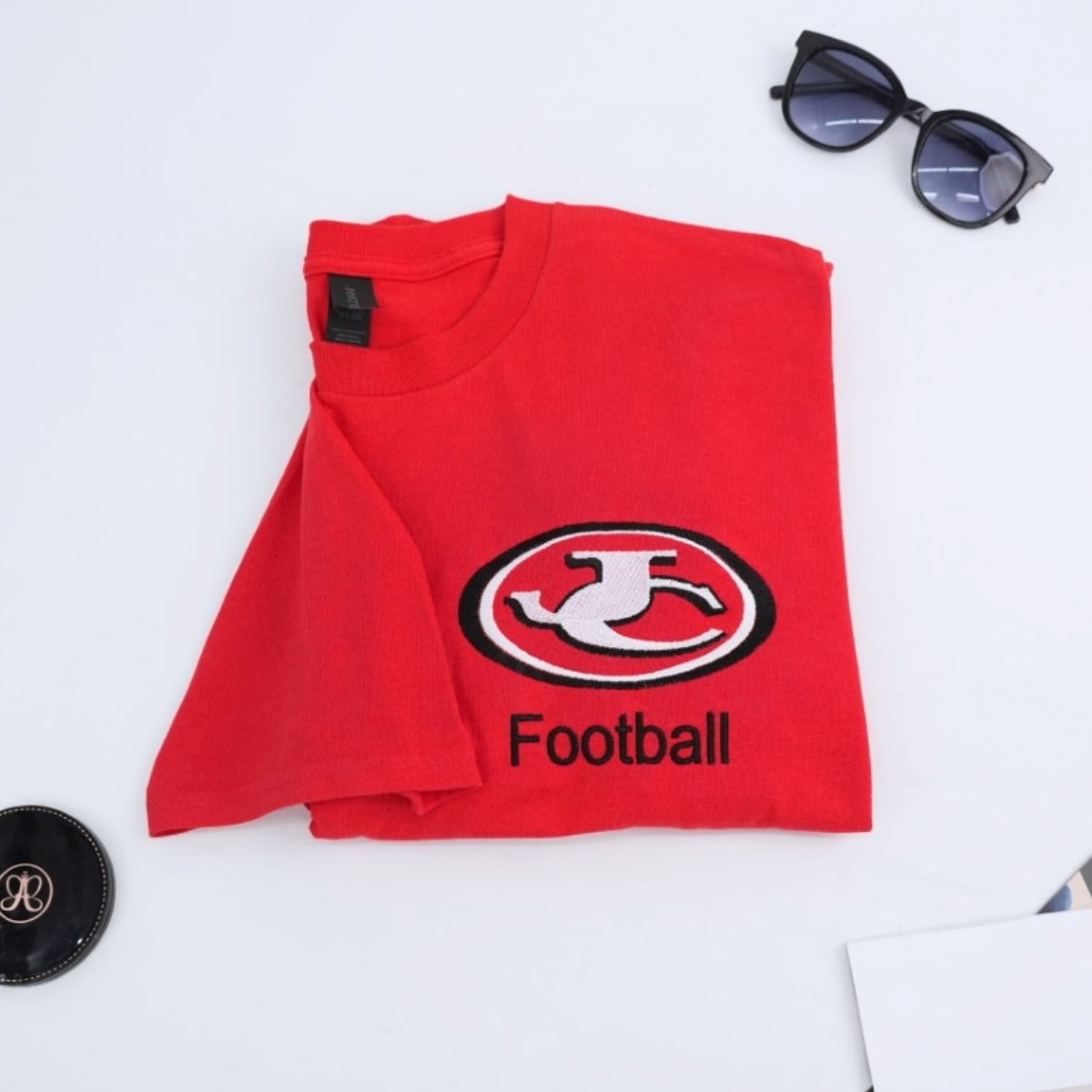 Custom Logo Embroidered T-Shirts - Business Brand - Sports Team Logo Apparel - Perfect Corporate Team Gift