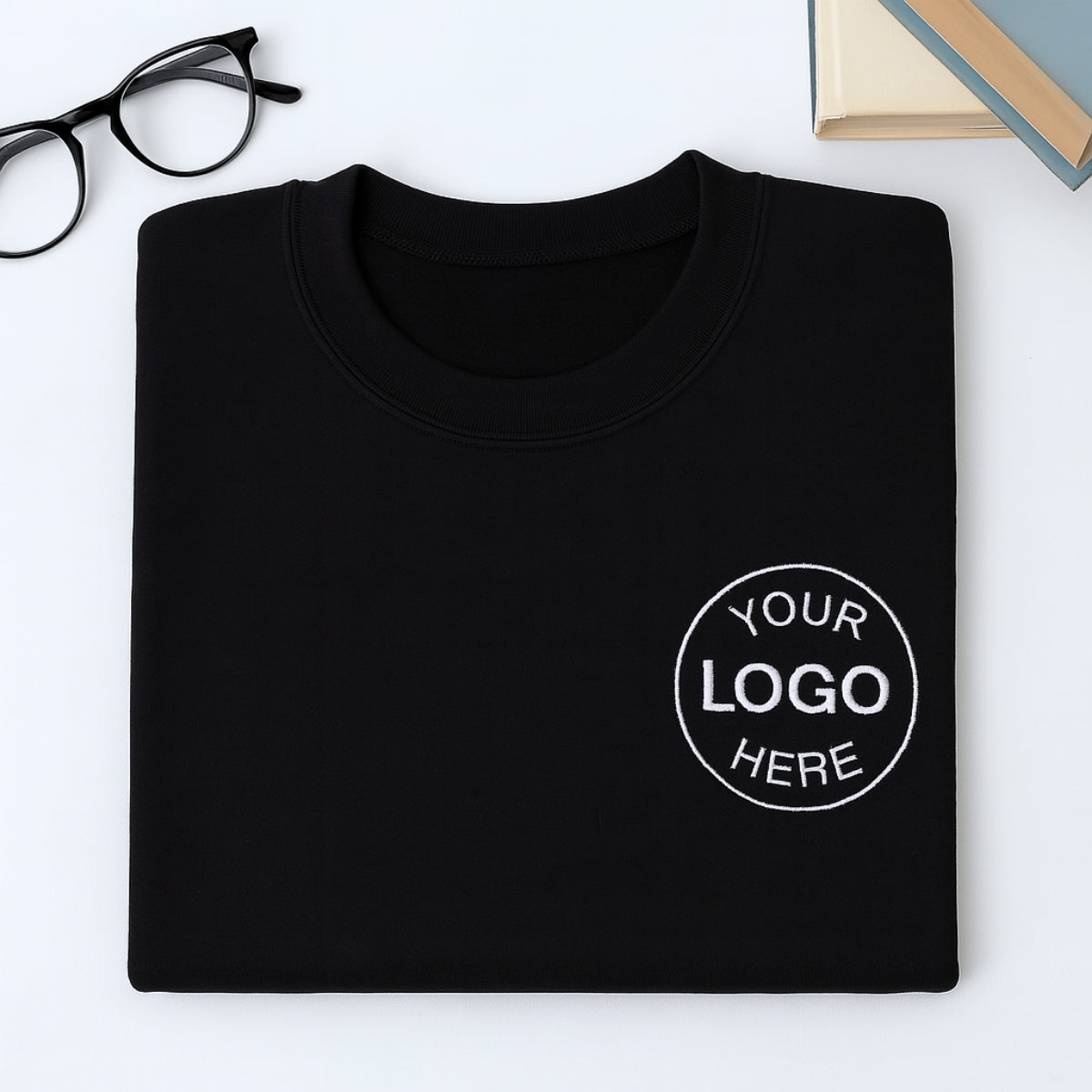 Custom Logo Sweatshirt - Business Embroidered Pullover - Corporate Branded Apparel Team Gift