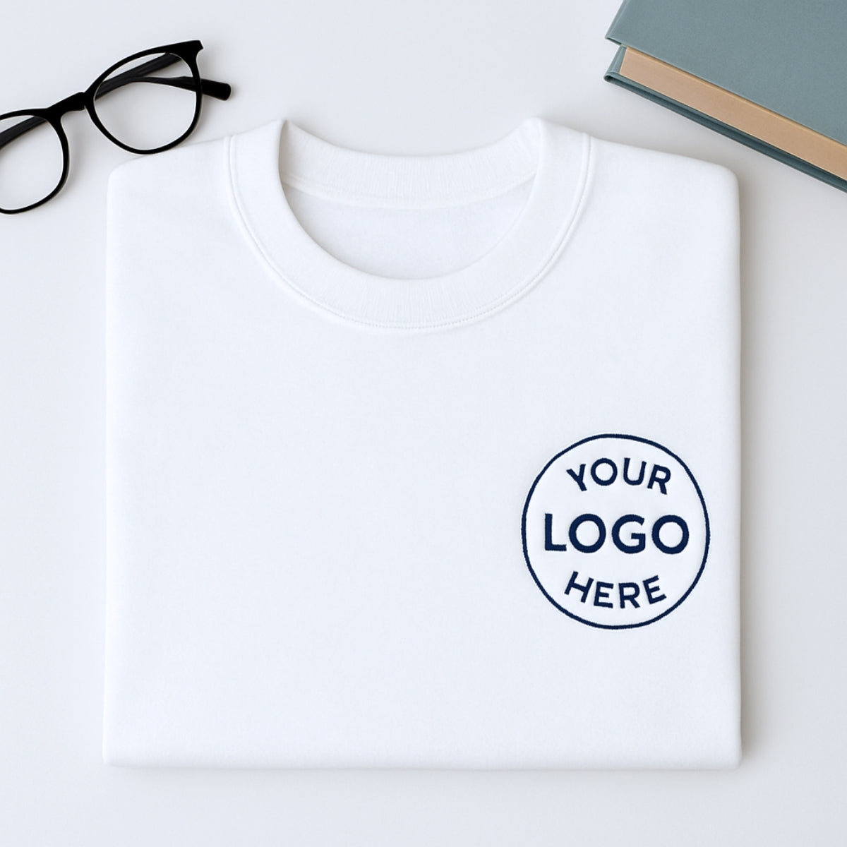 Custom Logo Sweatshirt - Business Embroidered Pullover - Corporate Branded Apparel Team Gift