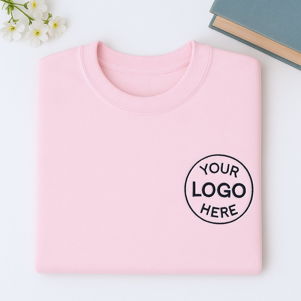 Custom Logo Sweatshirt - Business Embroidered Pullover - Corporate Branded Apparel Team Gift