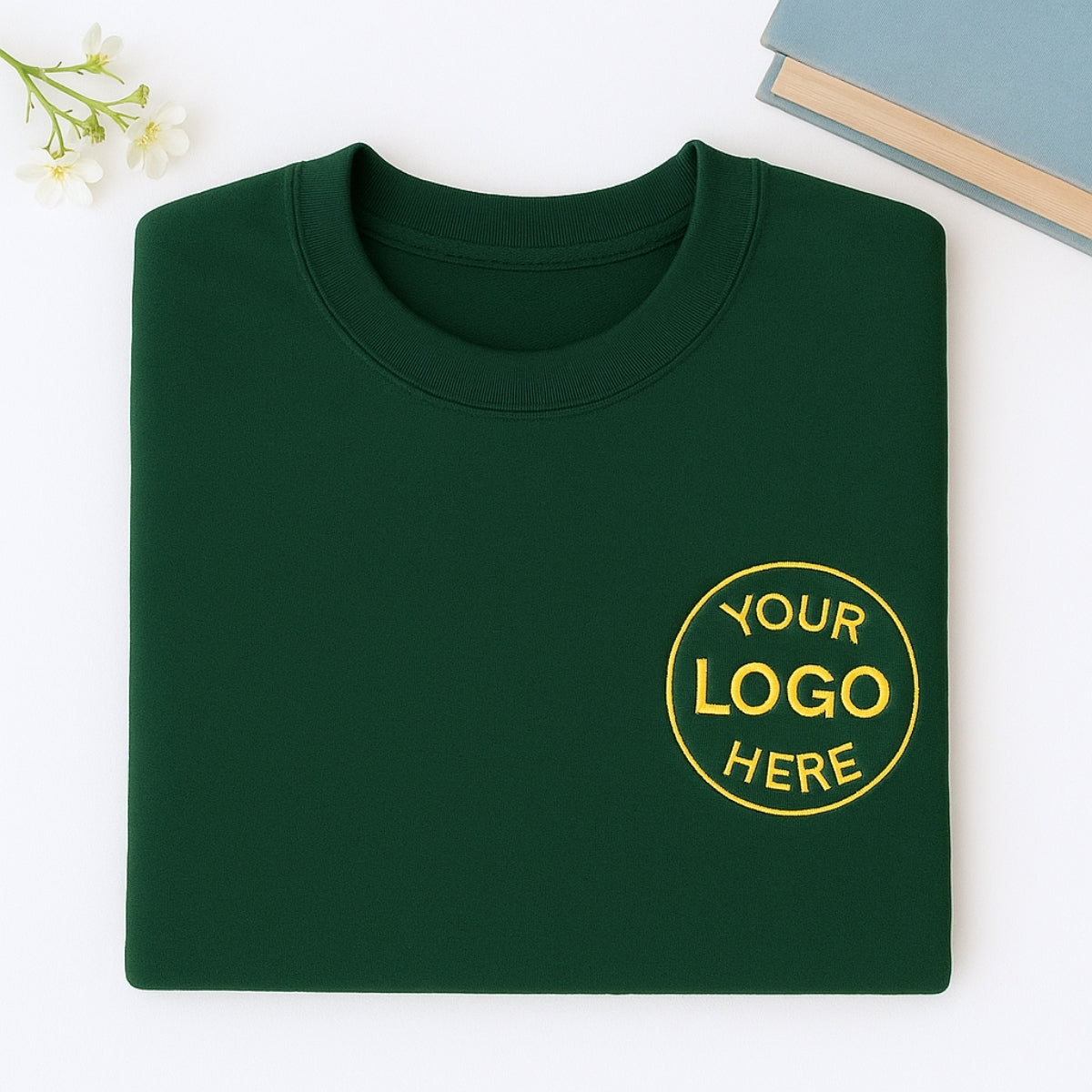 Custom Logo Sweatshirt - Business Embroidered Pullover - Corporate Branded Apparel Team Gift