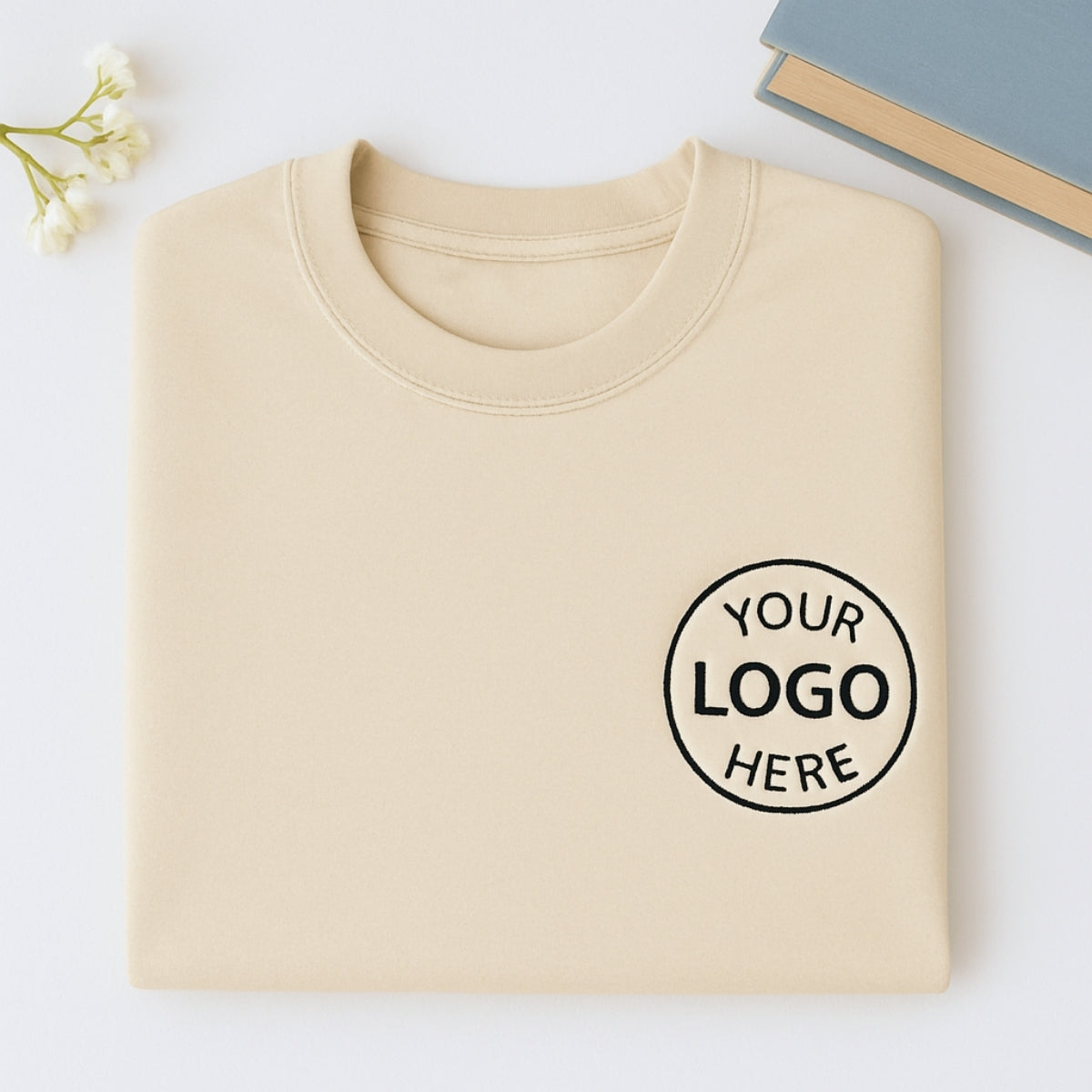 Custom Logo Sweatshirt - Business Embroidered Pullover - Corporate Branded Apparel Team Gift