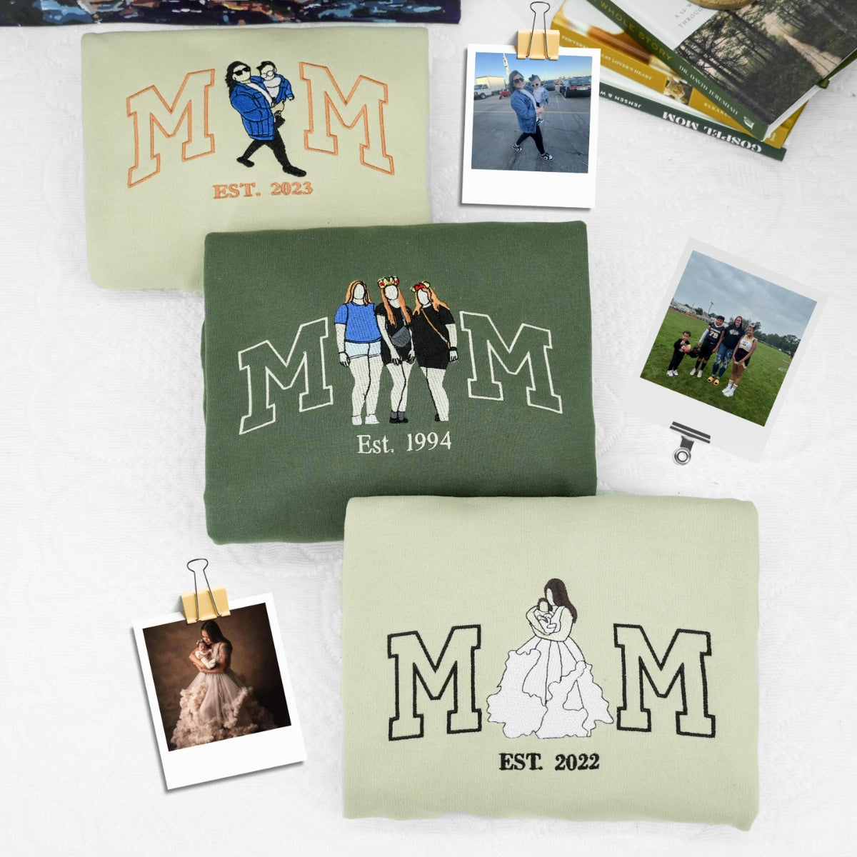 Individuell bestickte Engel- und Dämonenkatze-Kapuzenpullover für Paare