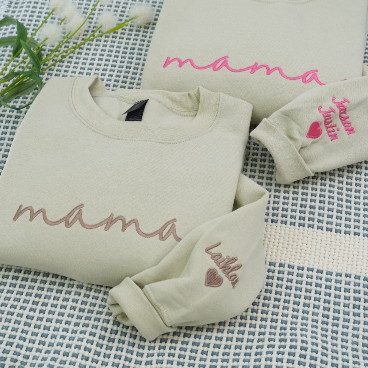 Individuell bestickte Engel- und Dämonenkatze-Kapuzenpullover für Paare