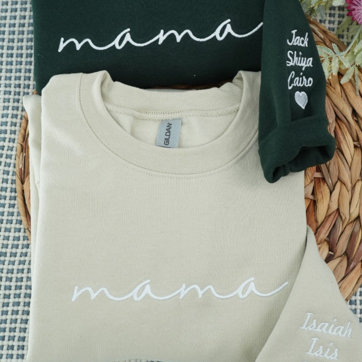 Individuell bestickte Engel- und Dämonenkatze-Kapuzenpullover für Paare