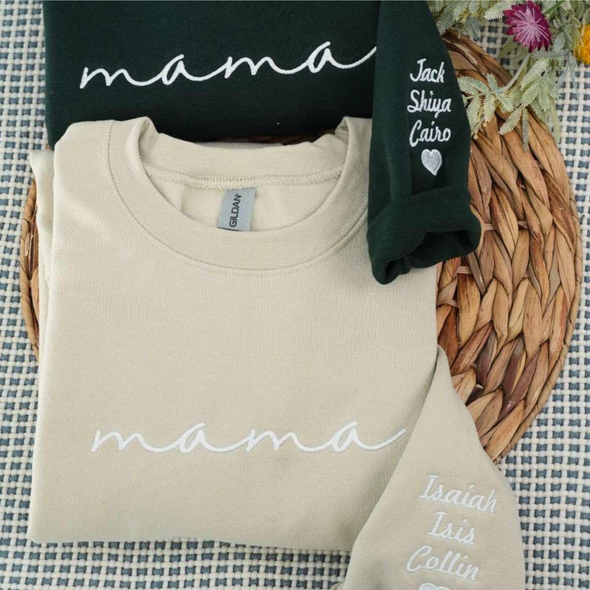 Individuell bestickte Engel- und Dämonenkatze-Kapuzenpullover für Paare