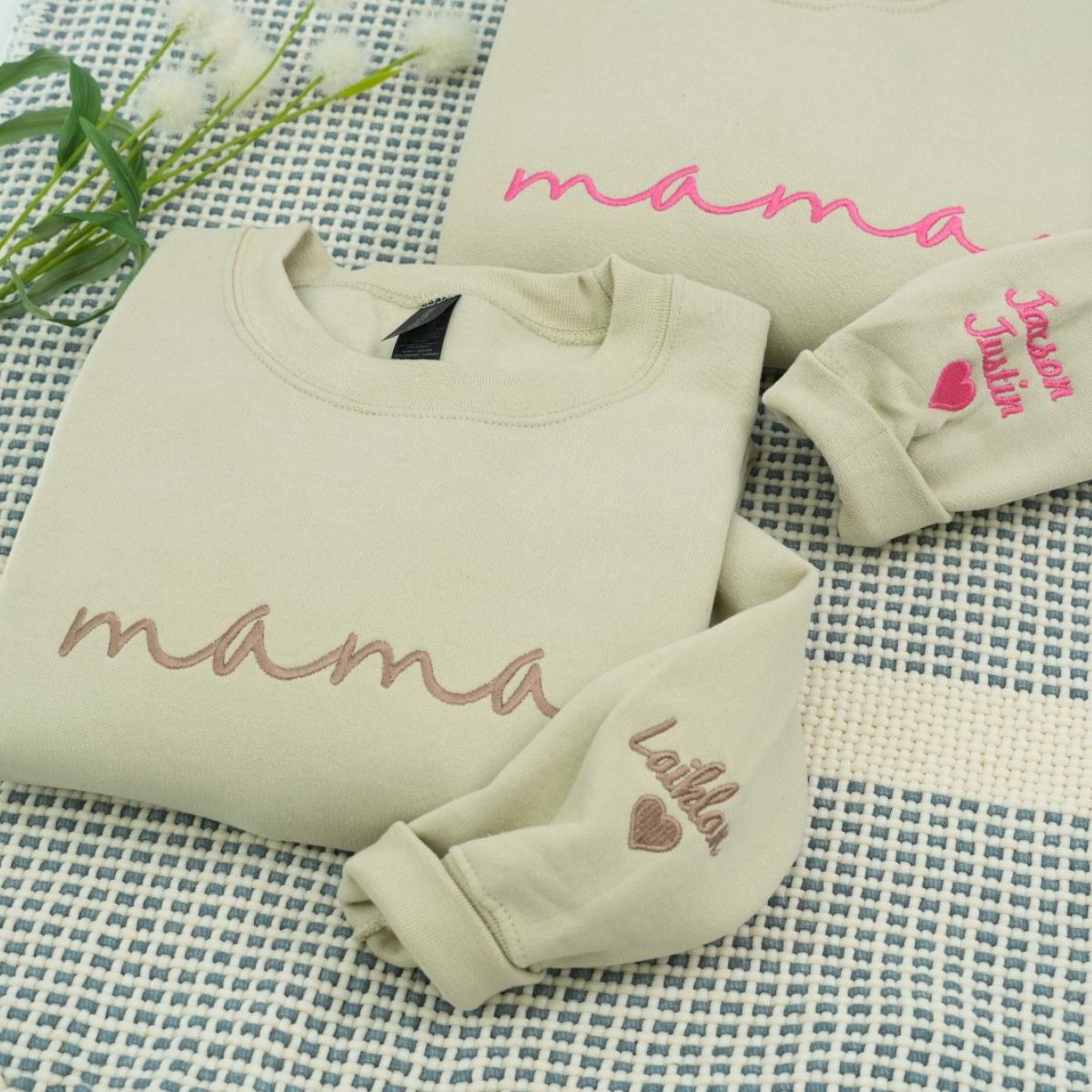 Individuell bestickte Engel- und Dämonenkatze-Kapuzenpullover für Paare